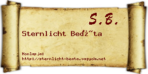 Sternlicht Beáta névjegykártya